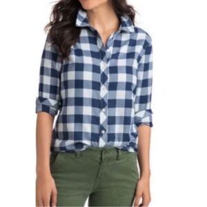 Vineyard Vines Performance Flannel Buffalo Check Relaxed  Button Down Shirt